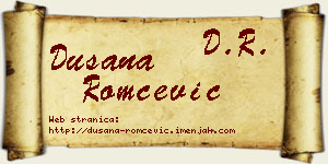 Dušana Romčević vizit kartica